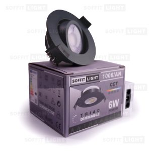 Dimmable 6W LED Soffit Light - Anthracite, Adjustable CCT IP20/65 - Image 4