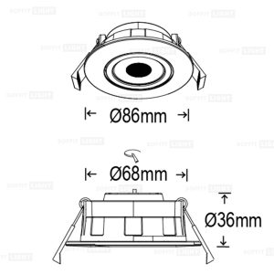 Dimmable 6W LED Soffit Light - Dark Brown, Adjustable CCT IP20/65 - Image 14