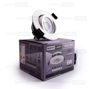 Dimmable 6W LED Soffit Light - White, Adjustable CCT IP20/65 - Image 4